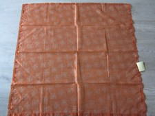 Mitteldecke  Weihnachten  Orange / Gold  Organza   100 x 100    Durchsichtig