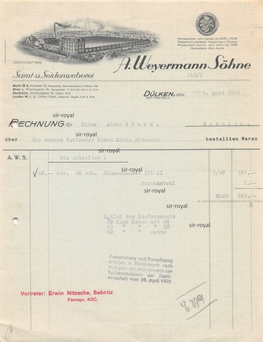 Seiden weberei weyermann - weyermann,