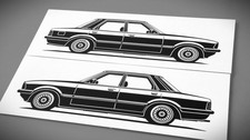 Ford Taunus TC Sticker Silhouette Ford Taunus TC 80 tuning Aufkleber Schwarz neu