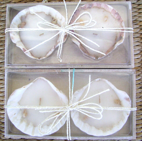 Muschelkerzen 4er set - muschelkerzen,