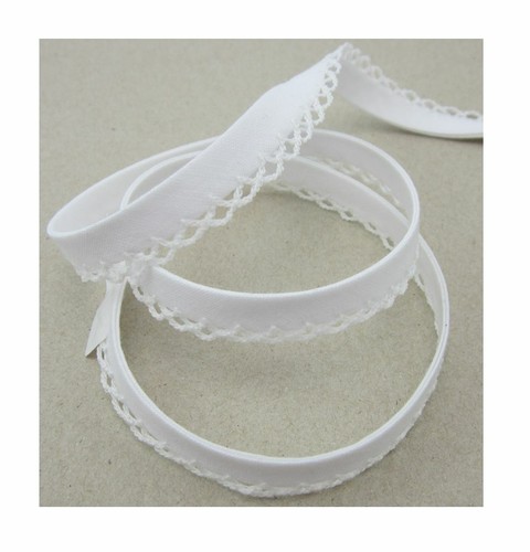 Schrägband mit häkelborte - mit,
