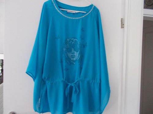Strandtunika bluse türkis - ,