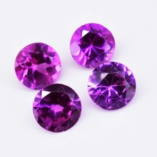 6,65 ct natürlicher rötlich-rosa Rubellit-Turmalin rund geschliffener loser...