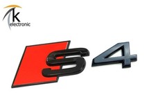 AUDI S4 B7 8E Emblem | schwarz glänzend rote Raute hinten für Heckklappe