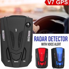 V7 360° Auto Radar Detector Geschwindigkeit Radarwarner GPS Voice Alert 12V