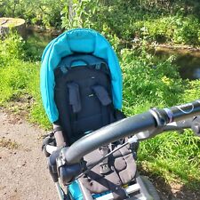 Kombikinderwagen Teutonia Be you Babyschale blau Sportsitz türkis