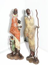Dekofiguren Massai Paar mit 2 Kindern