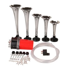 125dB 12 Volt 5 Klang Fanfare Hupe Melodie La Cucaracha mit Kompressor