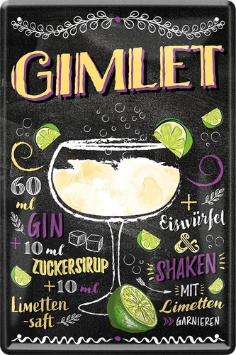 Blechschild cocktail rezept - blechschild,