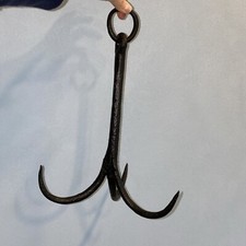 Antiker großer Fleisch-Haken - Fleischerhaken - Gestell Kaufmann Metzger