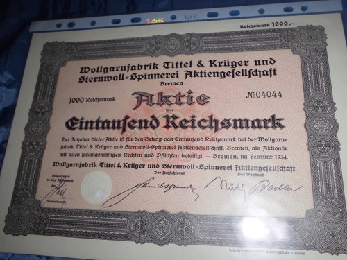 Historische aktie wollgarn - historische,