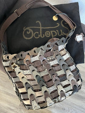 Octopus Ledertasche Aida grau/braun, 100% Leder