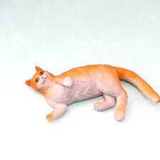 Rote Katze Miniatur Tier Figur