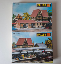 Konvolut FALLER TT 3004+3019: Bahnhof u. Bahnsteig "Wörnitz", TT 1:120, ges. OVP