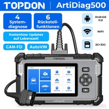 2025 TOPDON ArtiDiag500 2.0 KFZ OBD2 Diagnosegerät 6Services 4System CAN-FD TPMS