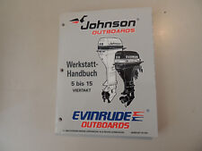 1997 Werkstatthandbuch Johnson Evinrude Außenborder 5 6 8 9.9 15 PS 4-Takt