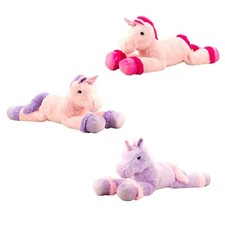 XXL Plüschtier Einhorn 110 cm Kuscheltier Stofftier Unicorn Plüsch weich liegend