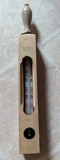 Vintage Sehr altes Holzthermometer Thermometer aus Holz Analog Nostalgie