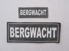 2x Bergwacht Rückenschilder mit Klett Deutsches Rotes Kreutz DRK BW Bergrettung
