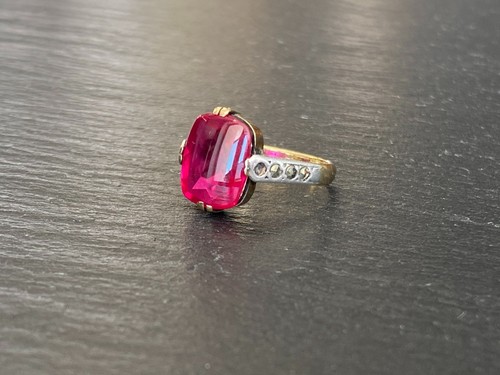 Vintage ring gold 585 bicolor - vintage,