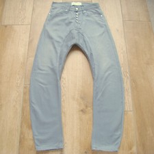 HUMÖR Santiago W28 Herrenjeans 879611 grau geknöpft Denim Jeans 28