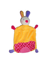 Schmusetuch Schnuffeltuch Topolino Häschen Hase orange rosa lila Kuscheltuch