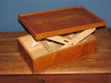 Alter Holz Schuhputz-Kasten Kiste Box verstellbare Schuh-Ablage Vintage Deko