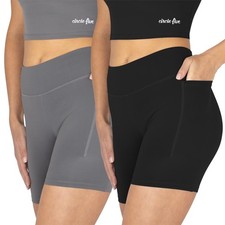 Damen high waist radlershorts - waist,