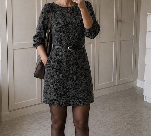 Opus kleid schwarz muster - kleid,