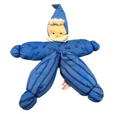 Sigikid Zwerg Zipfelmütze Stern Plüsch Stofftier 28cm Blau Gemustert Weißer Bart