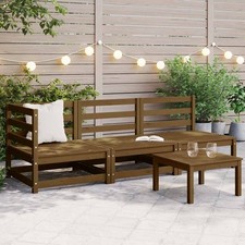 Garten-Lounge-Set, Outdoor-Lounge-Set, Ecksofa, Couch, Massivholz Kiefer vidaXL