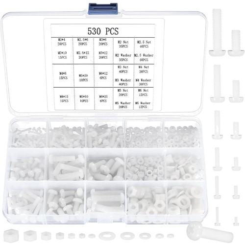 Nylon schrauben set muttern - nylon,