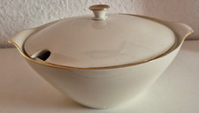 Seltmann Weiden Bavaria Hamburg Suppenterrine Elfenbeinfarben Goldrand 22cm