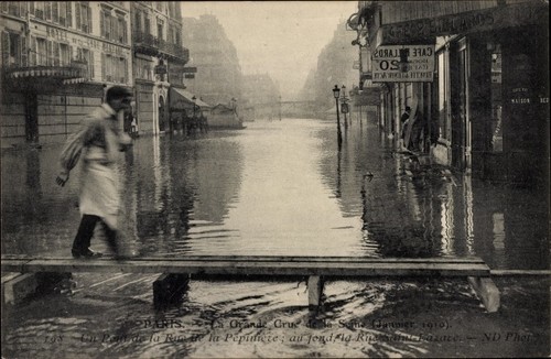 Postkarte paris viii rue de - postkarte, viii,