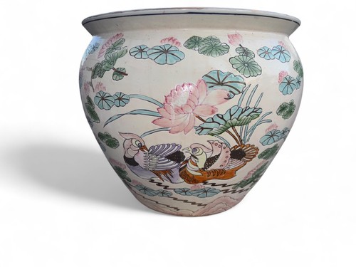 Chinesische porzellan fishbowl - chinesische, porzellan-fishbowl