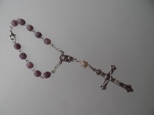  Rosenkranz Auto-Spiegel  Autorosenkranz "Amethyst" Imitat Zehner Glas 6120/6 