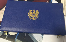 Sammelbox blau Silbermünzen