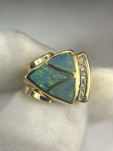 Karat gelbgold ring mit - 14,