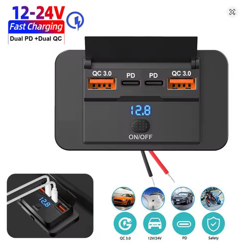 12v usb auto kfz - qc,