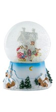 MELINERA Schneekugel Spieluhr mit Musik Haus Weihnachtsmann Weihnachten *B-Ware