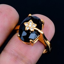 Ethno-Ring schwarzer Spinell