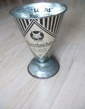 Alter Luchs Messbecher + Trichter Küchenmaß Einfüllhilfe alt