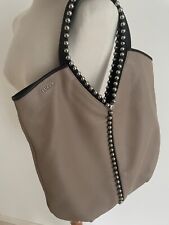 FURLA Tasche „Ginger“ shopper beige schwarz Silber Kugeln €380,-