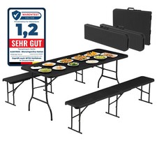 Bierzeltgarnitur Rattan Tisch