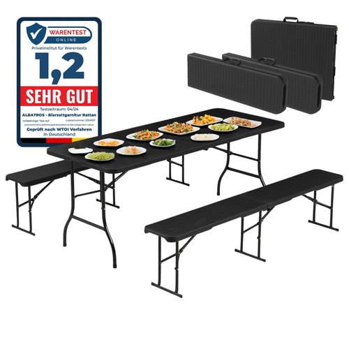 Bierzeltgarnitur rattan tisch - bierzeltgarnitur,