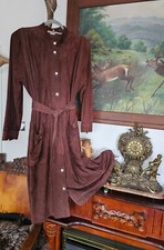 Damen Kleid 44-46  Samtleder Ziegenvelour Vintage