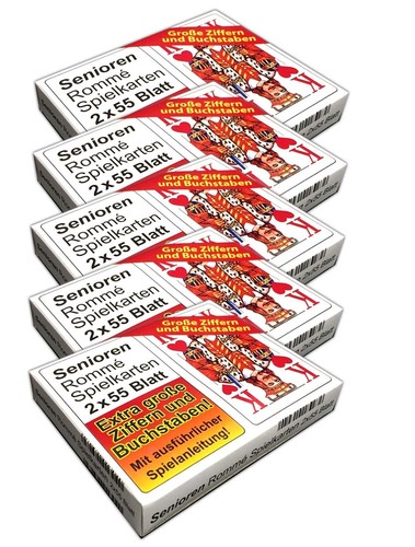 Romme karten senioren - 5x,