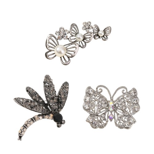 Delicate alloy animal brooch - alloy,
