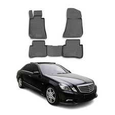 OMAC Gummimatten Fußmatten für Mercedes E Klasse W212 2009-2016 TPE Schwarz 4x