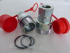 Hydraulik Schraubkupplung 300bar BG6  Muffe Stecker Staubkappe 3/4" Innengewinde